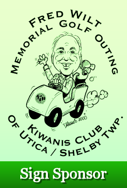 Fred Wilts Memorial Golf - Utica Shelby Kiwanis - Sign Sponsor
